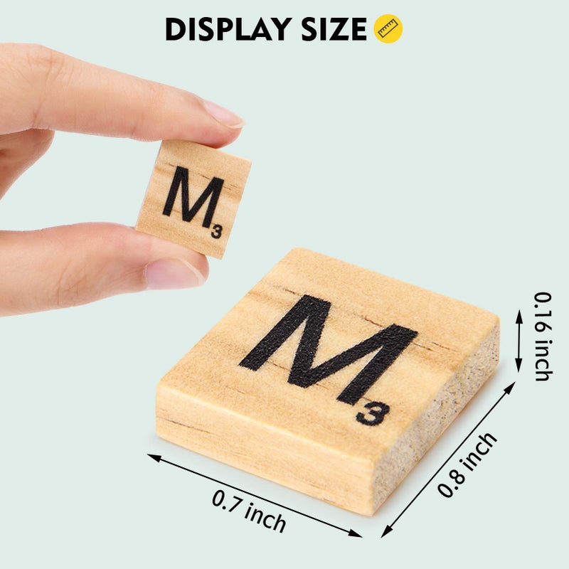 Magicfly 1000 Pcs Scrabble Tiles, Wooden Letter Tiles, A-Z Capital Letters for Crafts, Spelling,Scrabble Crossword Game - Image 3